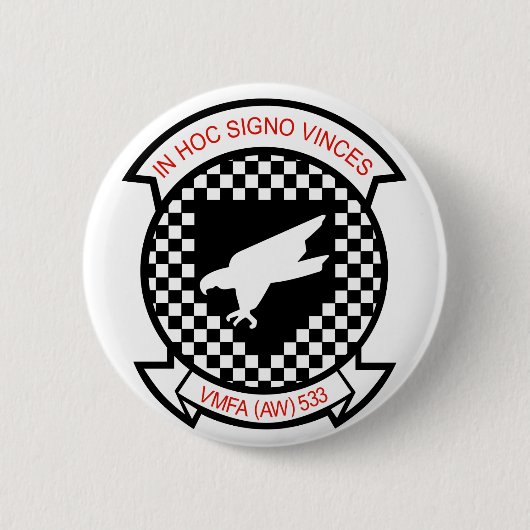 VMFA-533 NIGHTHAWKS RONDE BUTTON 5,7 CM (Voorkant)