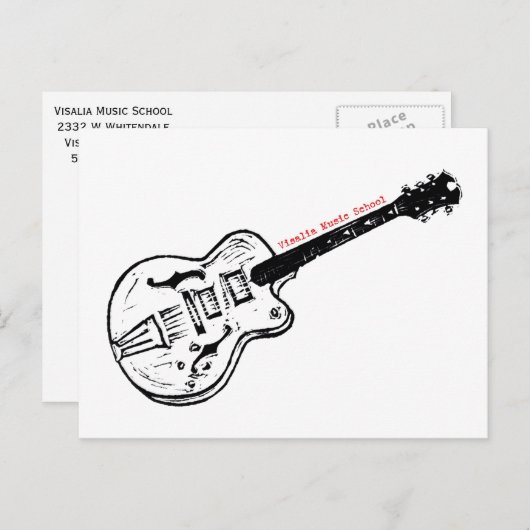 VMS Electric Guitar Briefkaart (Voorkant / Achterkant)