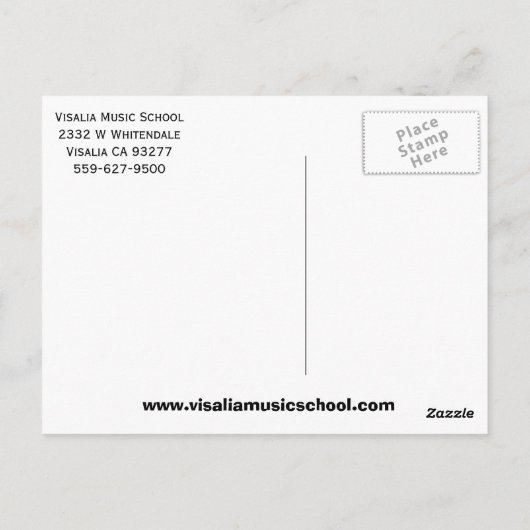 VMS Electric Guitar Briefkaart (Achterkant)