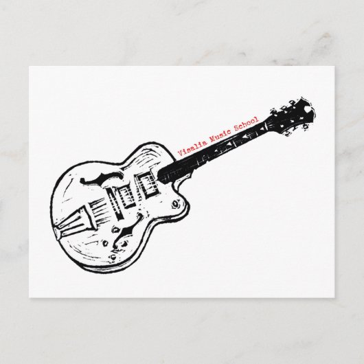 VMS Electric Guitar Briefkaart (Voorkant)