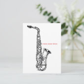 VMS Saxophone Briefkaart (Staand voorkant)