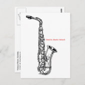 VMS Saxophone Briefkaart (Voorkant / Achterkant)