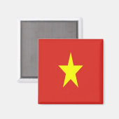 VN001 VIETNAMESE FLAG, Vietnam, Azië, Fridge Magneet (Voorkant / Achterkant)