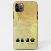 vn deux trois cat faux gold leaf , gekke Case-Mate iPhone case (Achterkant)