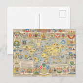 VN-kaart van de wereld Briefkaart (Voorkant / Achterkant)