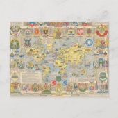 VN-kaart van de wereld Briefkaart (Voorkant)