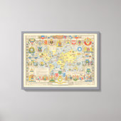 VN-kaart van de wereld Canvas Afdruk (Voorkant)