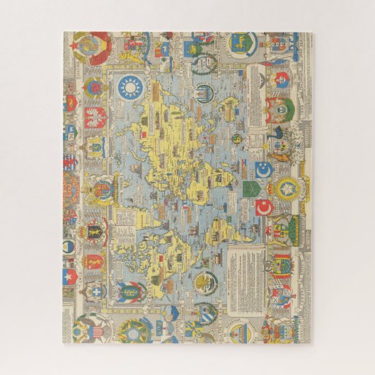 VN-kaart van de wereld Legpuzzel (Verticaal)