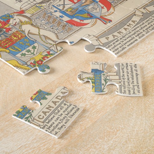 VN-kaart van de wereld Legpuzzel (Zijkant)