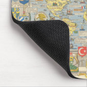 VN-kaart van de wereld Muismat (Hoek)