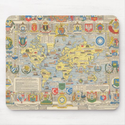 VN-kaart van de wereld Muismat (Voorkant)