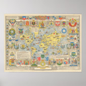 VN-kaart van de wereld Poster (Voorkant)