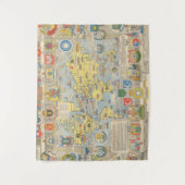 VN-kaart van de wereld Wandkleed (Voorkant)