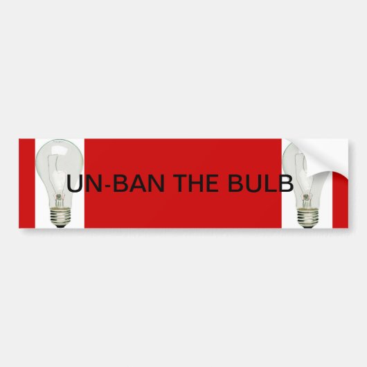 VN-VERBOD OP DE BULB BUMPERSTICKER (Voorkant)