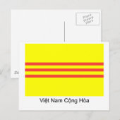 VNCH-vlag Briefkaart (Voorkant / Achterkant)