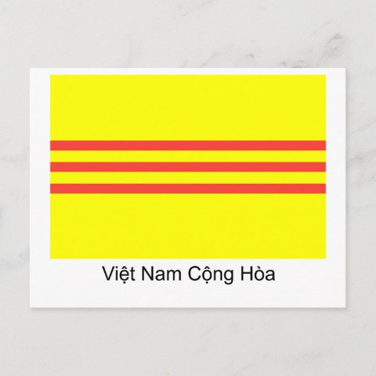 VNCH-vlag Briefkaart (Voorkant)