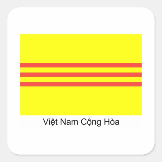 VNCH-vlag Vierkante Sticker (Voorkant)