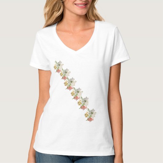 Vneck Tshirt voor dames (Voorkant)