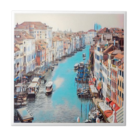 VNT008 VENICE, Canal Grande, Italië, Tegeltje (Voorkant)