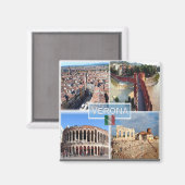 VNT010 VERONA, Mozaïek, Veneto, Italië, Fridge Magneet (Voorkant / Achterkant)