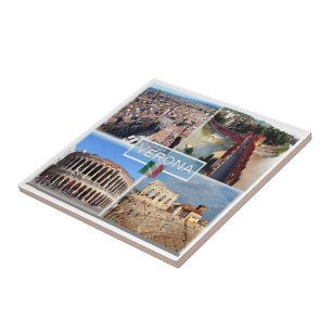 VNT010 VERONA, Mozaïek, Veneto, Italië, Tegeltje