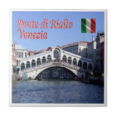 VNT026 VENICE, Rialtobrug, Italië, Tegeltje (Voorkant)