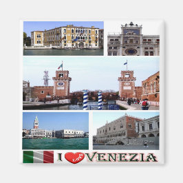 VNT032 VENICE I Love, Mosaic, Italy, Fridge Magneet