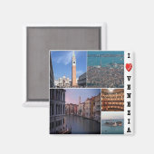 VNT041 VENICE I Love, Mosaic, Veneto, Fridge Magneet (Voorkant / Achterkant)