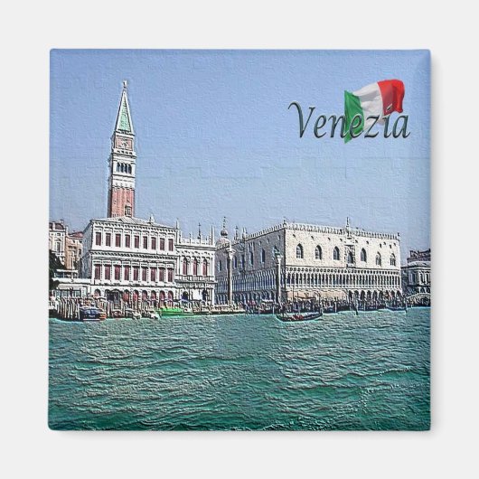 VNT042 VENICE, Panorama, Veneto, Italië, Fridge Magneet (Voorkant)