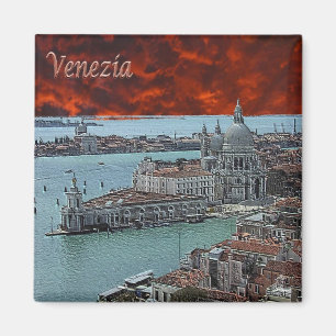 VNT044 VENICE, Punta Dogana, Veneto, Italië, Fridg Magneet