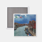 VNT055 VENICE, MURANO, Veneto, Italië, Fridge Magn Magneet (Voorkant / Achterkant)