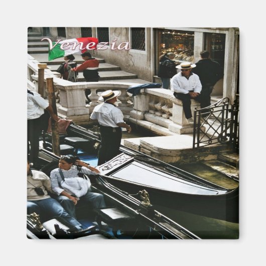 VNT061 VENICE, Gondolas, Veneto, Italië, Fridge Magneet (Voorkant)