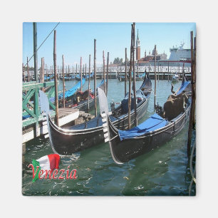 VNT062 VENICE, Gondolas, Veneto, Italië, Fridge Magneet