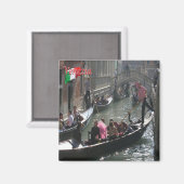 VNT063 VENICE, Gondolas, Veneto, Italië, Fridge Magneet (Voorkant / Achterkant)