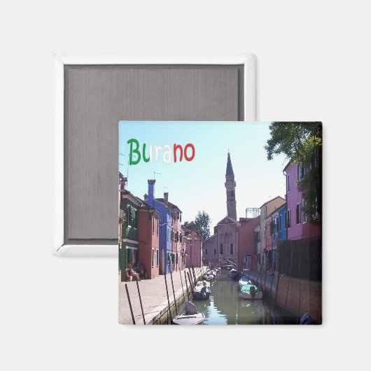 VNT070 BURANO, VENICE, Veneto, Italië, Fridge Magneet (Voorkant / Achterkant)