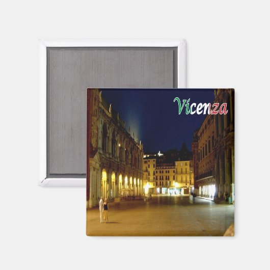VNT077 VICENZA, Piazza dei Signori, Italië, Fridge Magneet (Voorkant / Achterkant)