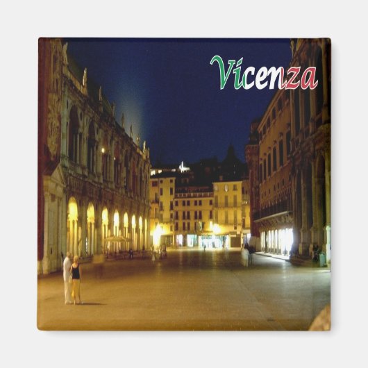 VNT077 VICENZA, Piazza dei Signori, Italië, Fridge Magneet (Voorkant)