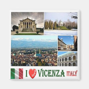 VNT080 VICENZA I Love, Mosaic, Italy, Fridge Magneet