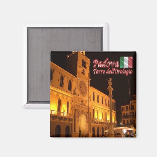 VNT107 PADOVA, Kloktoren, Veneto, Italië, Fridge Magneet (Voorkant / Achterkant)
