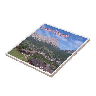 VNT114 CORTINA D'AMPEZZO, Panorama, Italië, Tegeltje