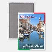 VNT116 CHIOGGIA, Canal Vena, Veneto, Italy, Fridge Magneet (Voorkant / Achterkant)
