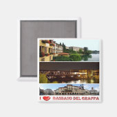 VNT126 BASSANO DEL GRAPPA I Love, Italy, Fridge Magneet (Voorkant / Achterkant)