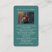 Vntage Bloemen Foto Gebed Kaart Visitekaartje (Achterkant)