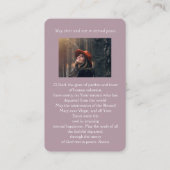 Vntage Paarse Bloemen Foto Gebed Kaart Visitekaartje (Achterkant)