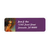 VNTG Flapper Modes Cloche Parasol Adreslabel Etiket (Voorkant)