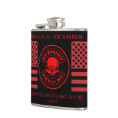 VNVLV MC Worldwide Support Vinyl Wrapped Flask Heupfles (Links)