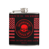 VNVLV MC Worldwide Support Vinyl Wrapped Flask Heupfles (Voorkant)