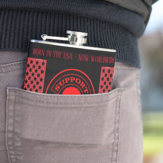 VNVLV MC Worldwide Support Vinyl Wrapped Flask Heupfles (Voorbeeld)