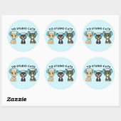 VO Studio Cats Classic Ronde Sticker (Vel)