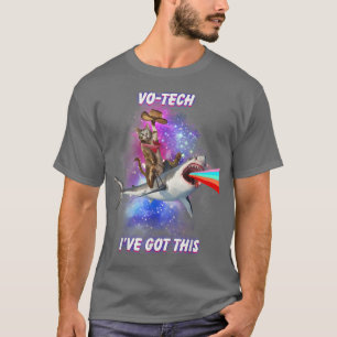 Vo Tech School Ik heb deze grappige kat haai regen T-shirt